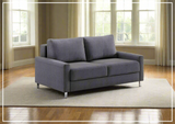 Luonto Nico Fabric Full XL Sleeper Sofa With Walnut or Chrome Leg Finish