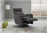 Sloped Fabric Power Recliner Chair in Power and Manual Options-SOFABED