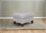 Gio Italia Home Samson Leather Ottoman  In Gray