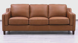 Hydeline Bella Stationary Leather Sofa with Track Arms