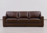 Hydeline Dillon Stationary Top Grain Leather Sofa With Track Arms-SOFABED