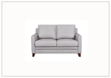 Gio Italia Home Samson Leather Loveseat Sofa In Gray-SOFABED