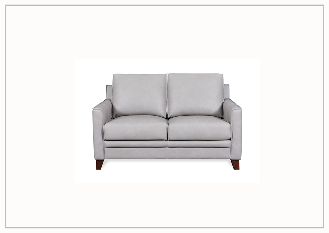 Gio Italia Home Samson Leather Loveseat Sofa In Gray-SOFABED