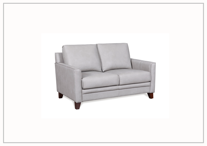 Gio Italia Home Samson Leather Loveseat Sofa In Gray-SOFABED