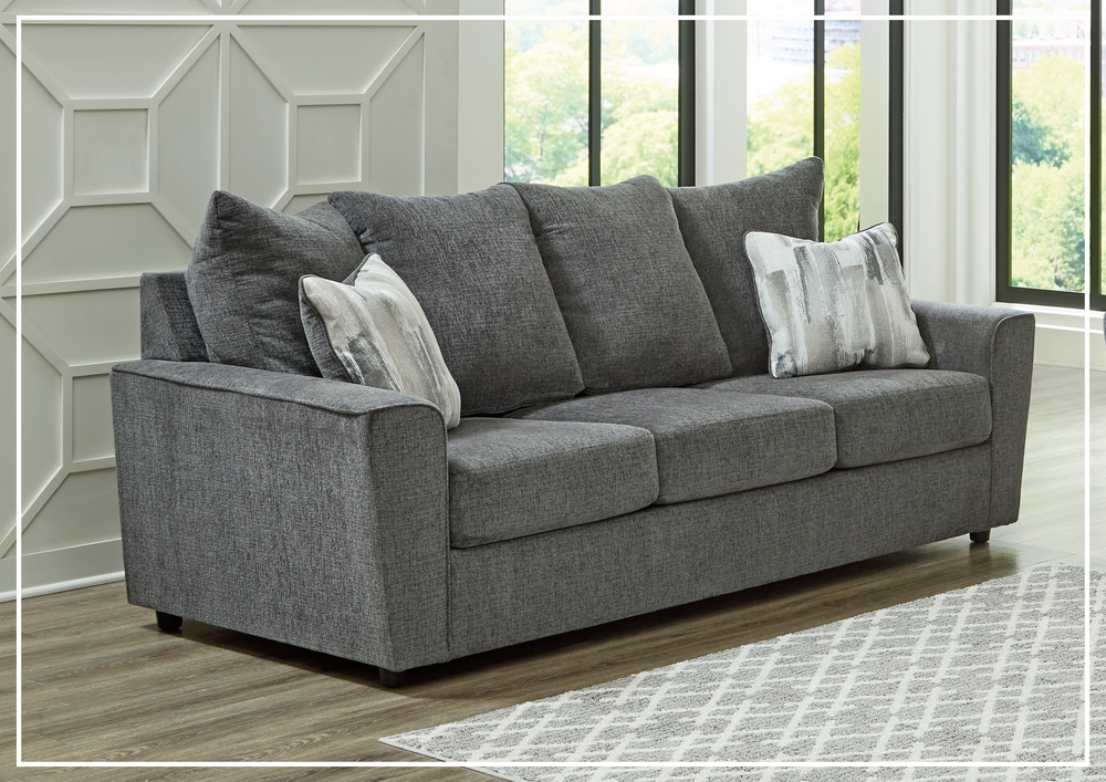 Gio Italia Silvano 3 Seater Fabric Sofa in gray