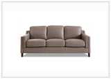 Hydeline Bella Stationary Leather Sofa with Track Arms-Sofabed