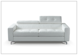 Kathy Ireland Tevere Top Grain Leather Queen Sleeper Sofa