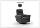 Welted Fabric Power Recliner Chair in Power and Manual Options