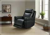 Gio Italia Home Vault Recliner Leather Chair in Black-SOFABED