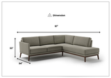 Luonto Viola Fabric Sectional Sofa-SOFABED