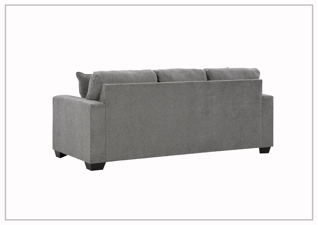 Gio Italia Dolce Queen Fabric Sleeper Sofa in Graphite and Parchment