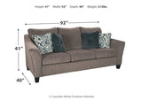 Namoli Sofa Sleeper in Slate-Sleeper Sofas-SOFABED